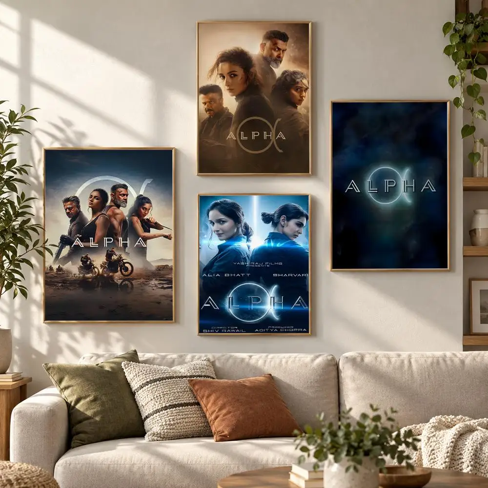 Alpha Unknown Theme Retro Classic Visual Series Design Poster Contemporary Wall Art Print for Bedroom & Living Room, Unframed