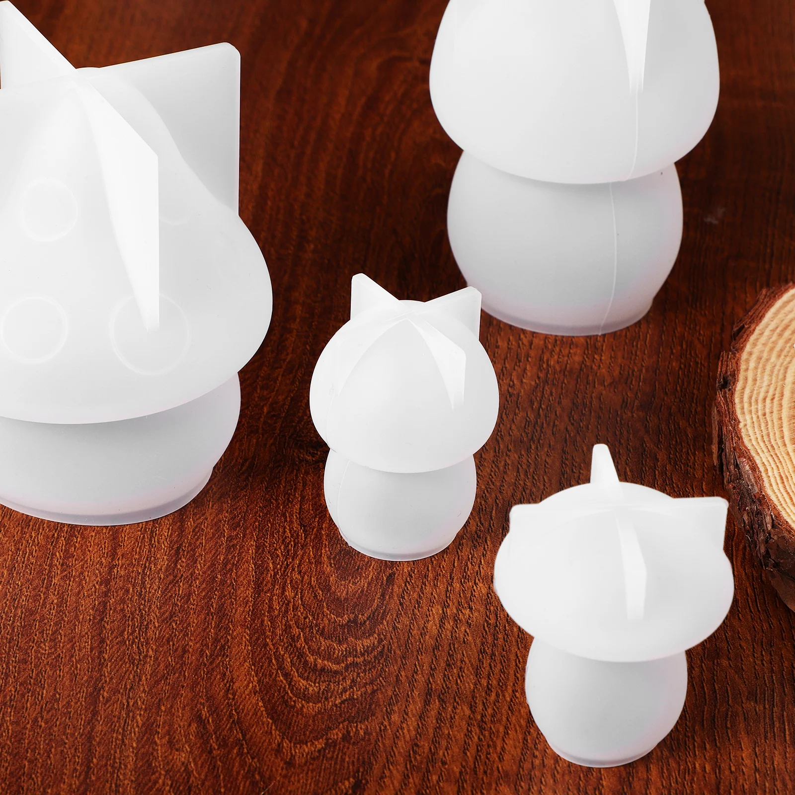 

5 Pcs Mushroom Jar Mold Small Silicone Container Molds Jars Mushrooms Casting Moulds Silica Gel for Epoxy Resin Creative Men's