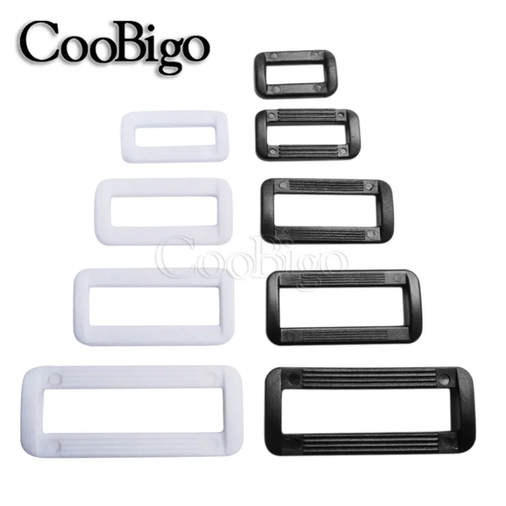 5pcs Loops Looploc Side Release Buckles Plastic Rectangle Rings Backpack Strap Bag Parts Accessories 20mm - 50mm