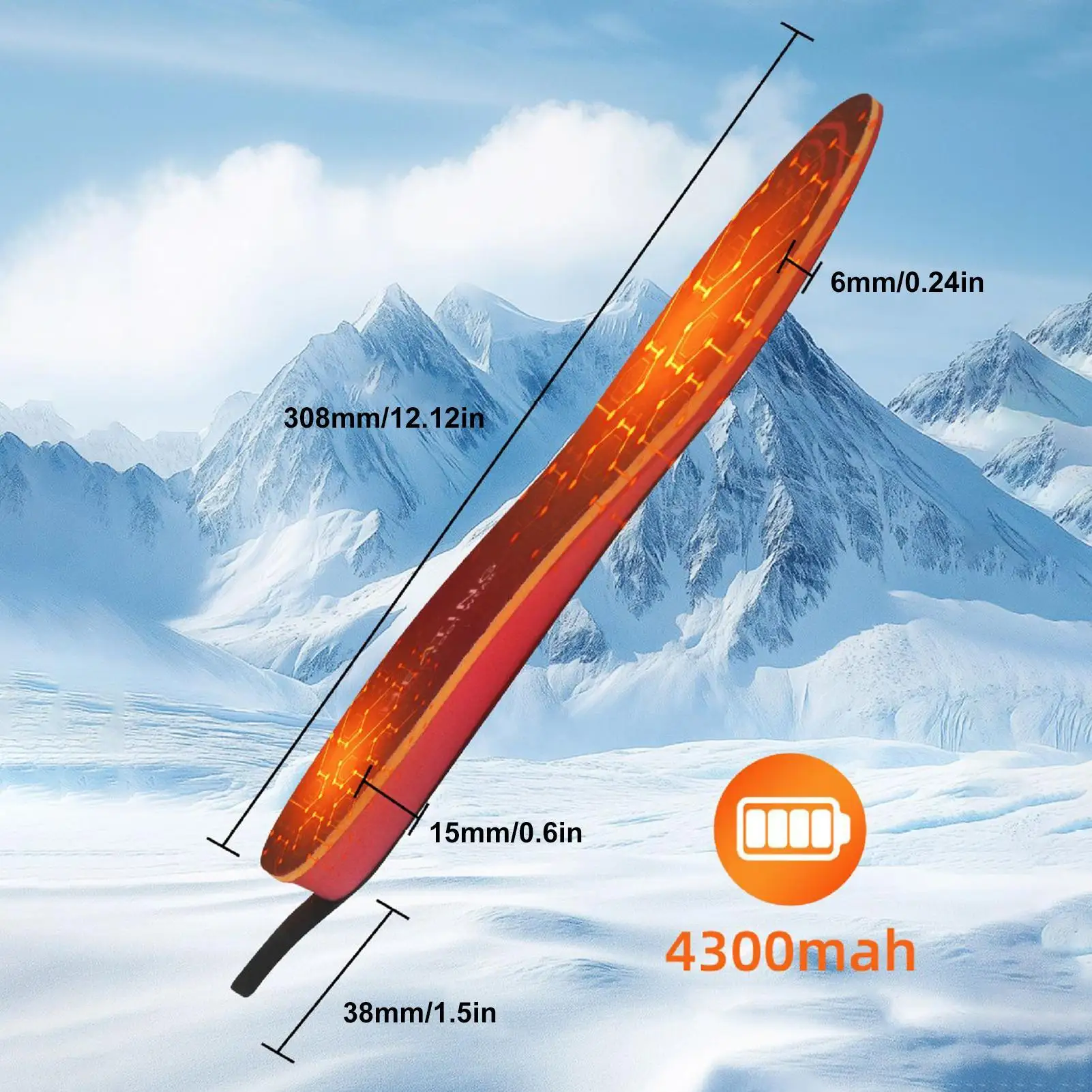 

App Control Heated Insoles Rechargeable Foot Warmer Boot Inserts Electric Heated Insoles for Fishing Cycling Skiing Camping