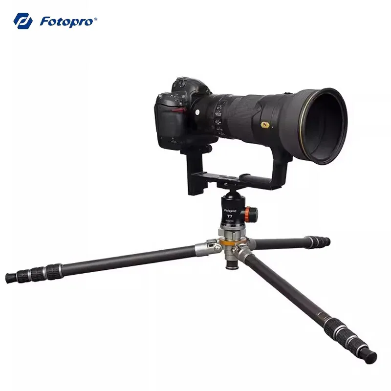 Fotopro T-64C PRO High-End Pan-Tu Series All-Weather Professional Photography Telephoto Lens Carbon Fiber Tripod and Head Kit