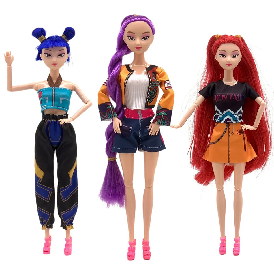 

Anime Kpop Demon Hunters Girl Group Action Figure Movable Joints Cartoon Doll Model Toy for Desktop Decor Collection for Girls