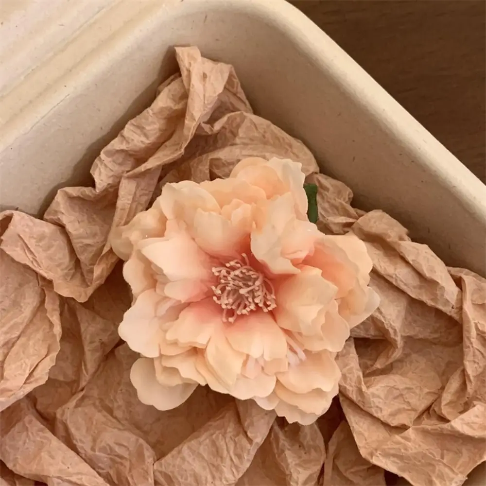 

Cute Cloth Flower Hair Clip Bohemian Style Peony Flower Rose Hairpin Headdress Korean Style Girl Hair Clip Seaside