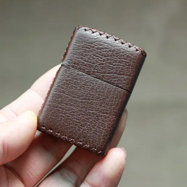 

Genuine Leather Lighter Case Cowhide Custom Protective Sleeve Lighter Storage Holster Belt Bag Handmade for Zippo Lighter Shell