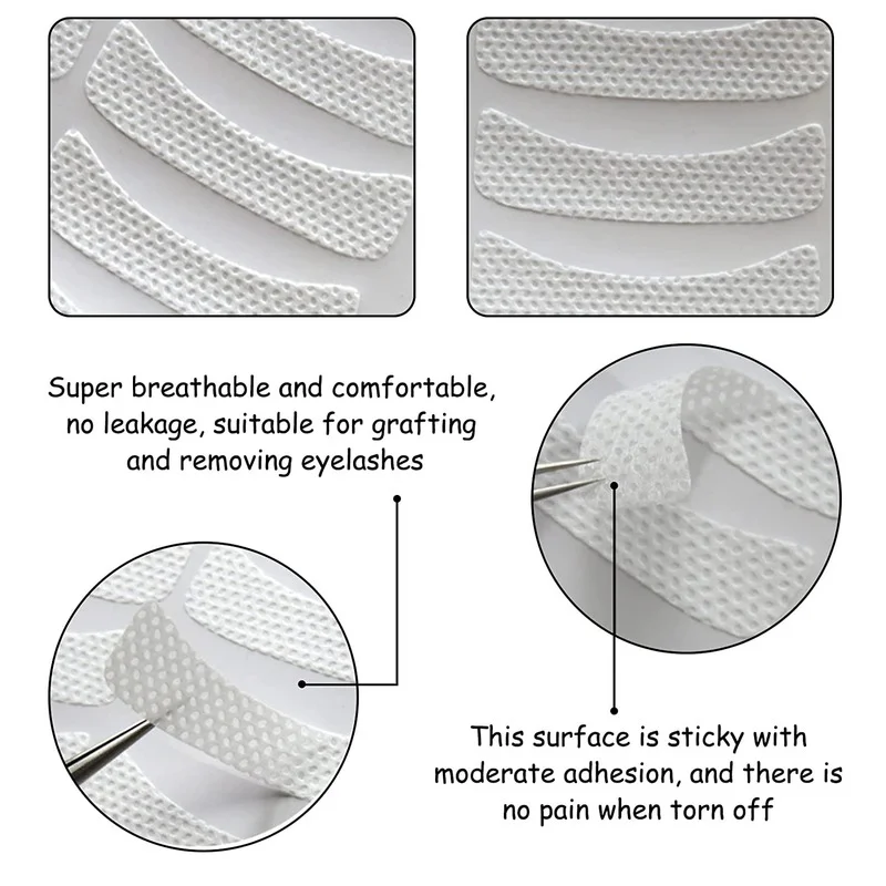 100 pçs remendos de maquiagem não tecidos fita de extensão de cílios tecidos médicos remendos sob almofadas de olho enxertia remendo de olho de cílios