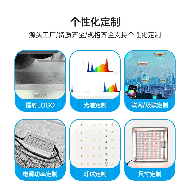 2025 Sheet Metal Cover LED Plant Fill Light Dimmable 100W Rainproof Plant Growth Light Multi-purpose Plant Seeding Light Hot