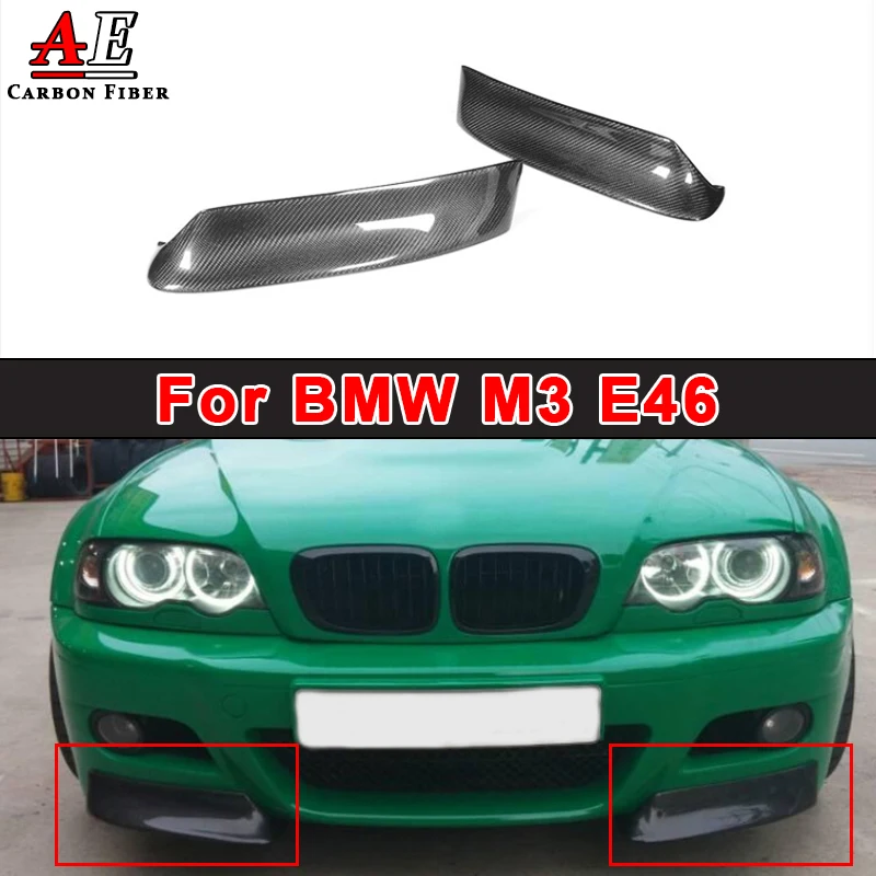 

Carbon Fiber Front Lip Wrap Angle Diffuser Splitters Flaps Bumper Canard Spoiler For BMW M3 E46 FRP Flaps Aprons Body Kit