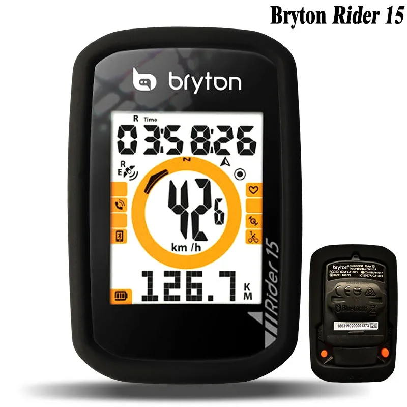 

Bicycle Outdoor Cycling Rider 15 Computer Silicone Rubber Smart Cover with LCD Screen Film Bike Protective Case for Bryton R15