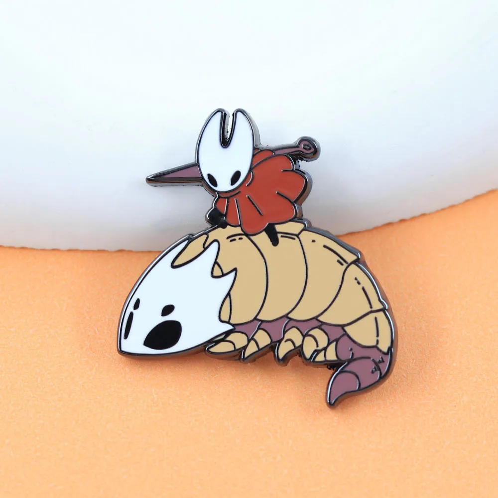 Hollow Knight Silksong Enamel Pins Cute Hornet Riding Bell B