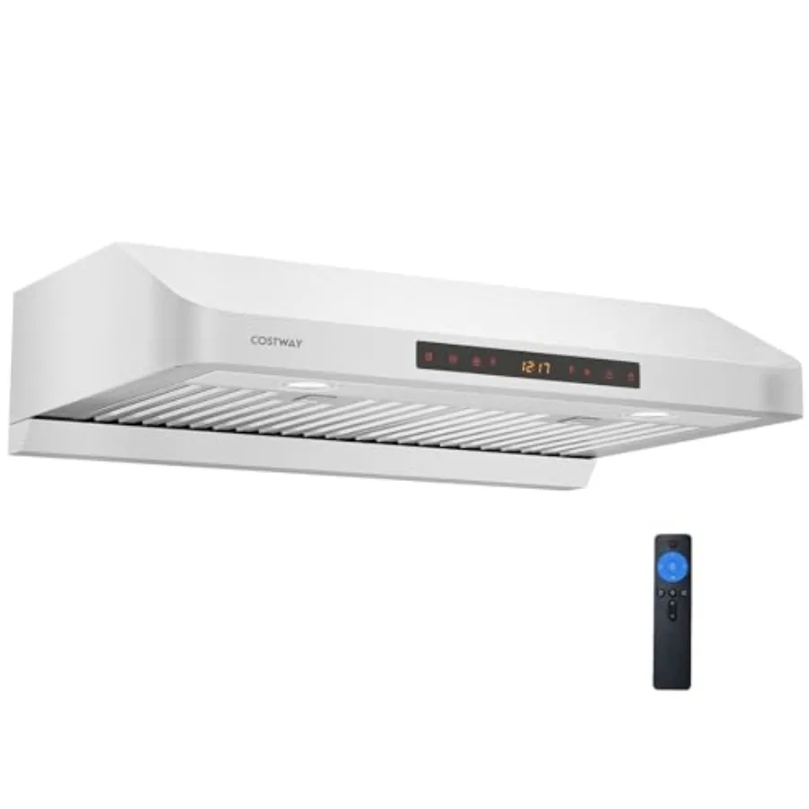 

30-дюймовая вытяжка под шкафом с масляным коллектором для современной кухонной вентиляции, вытяжной вентилятор из нержавеющей стали 900 куб. футов в минуту с 4 А