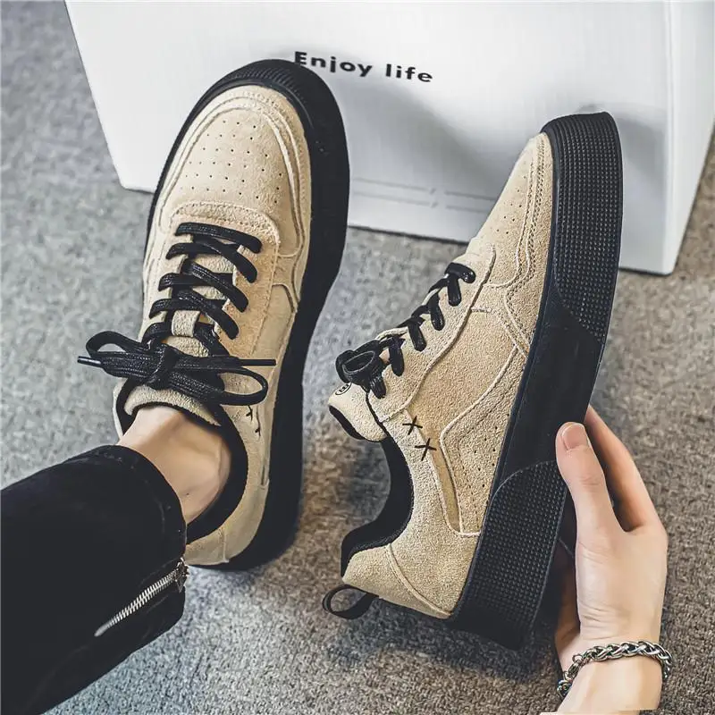 Men\'s Casual Shoes Flat Sneakers Chunky Male Shoe Spring Autumn Retro Classic Original Free Delivery Comfortable Low Price Work