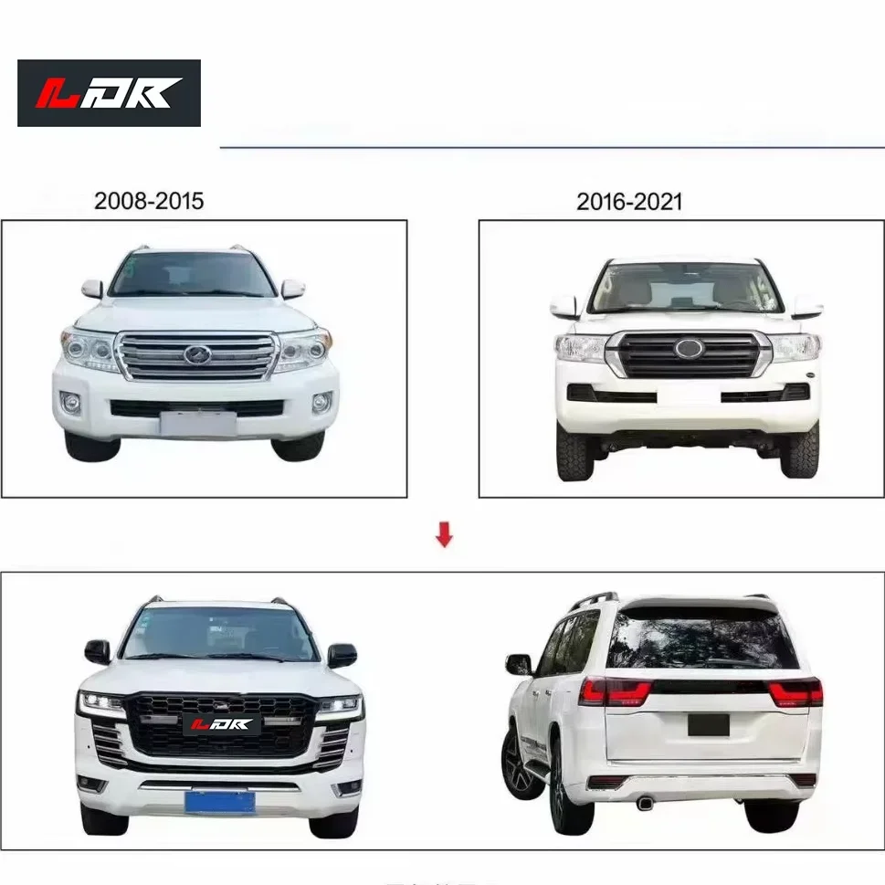 high quality automotive parts car accessories for to yo ta Land Crui ser 2008-2020 lc200 to lc300 1:1 bodykit car bumpers