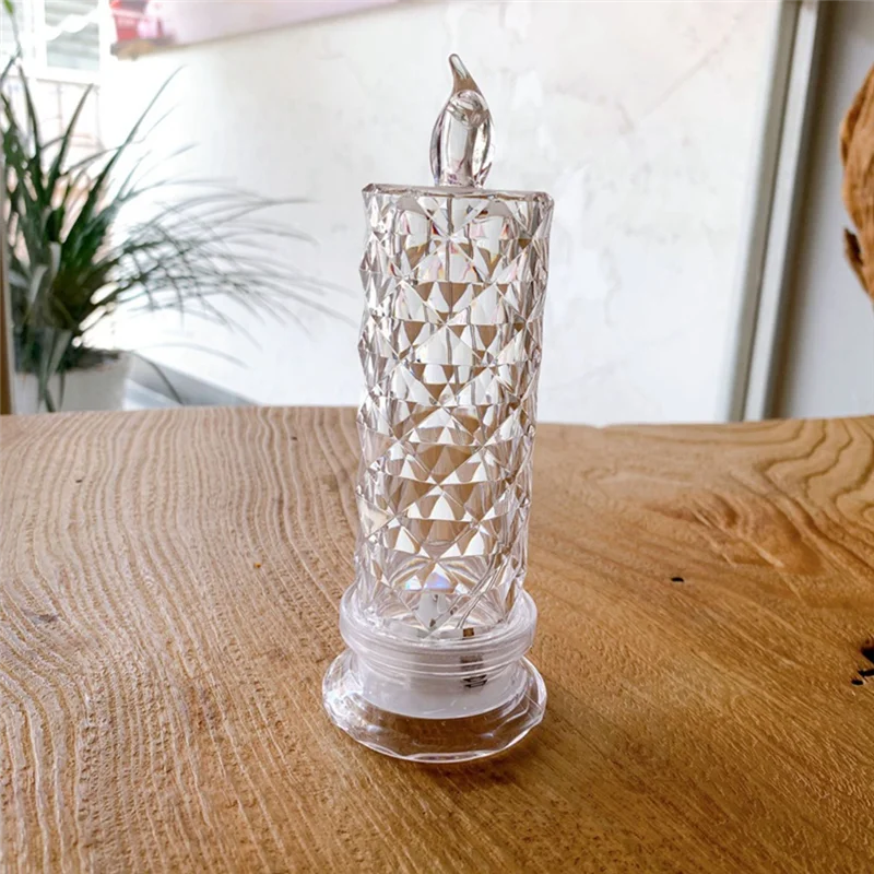 

LED Flameless Candle Reusable Plastic Candle Lamp Tealight-Night Lights For Wedding Valentine's Day Christmas Decors B Durable-A