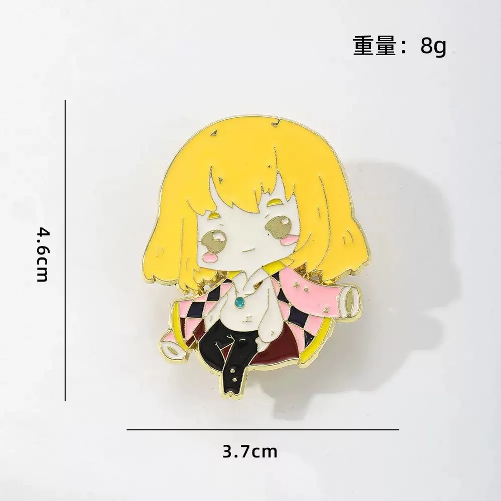 6-teiliges Set japanischer Märchenmädchen-Emaille-Anstecker, Fantasy-Anime-Charakter-Metallabzeichen, Dekor-Broschen für Rucksack & Jacke – Detail 8