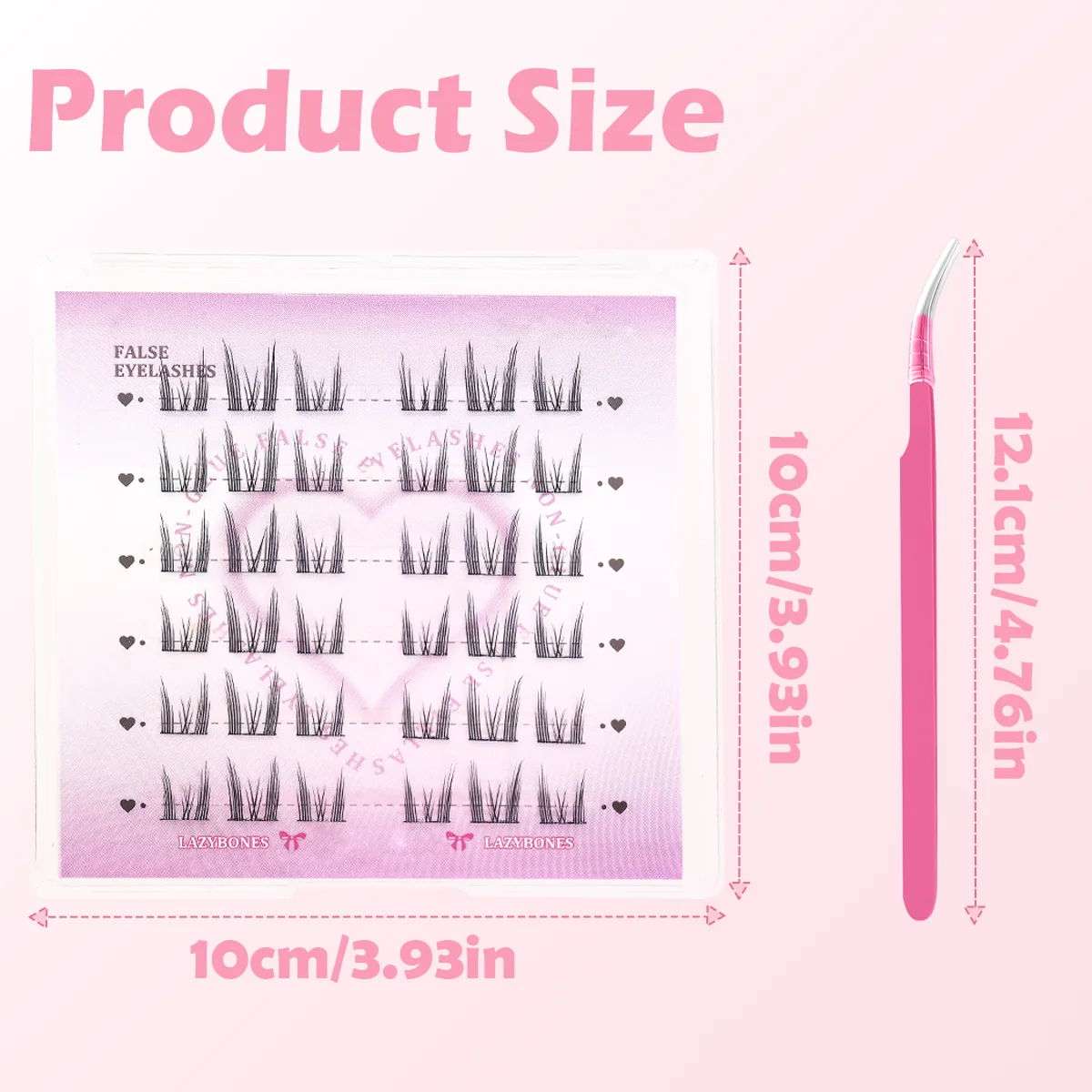 DIY 내추럴 0.05mm 얇은 C컬 고양이 눈매 스타일 인조 속눈썹 셀프 접착 무접착 재사용 가능 초보자용