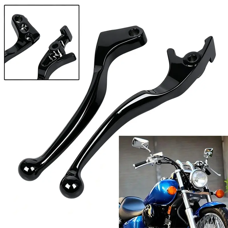 ac29-Clutch Brake Hand Levers Controls For Honda Shadow 600 750 1100 Skull Levers