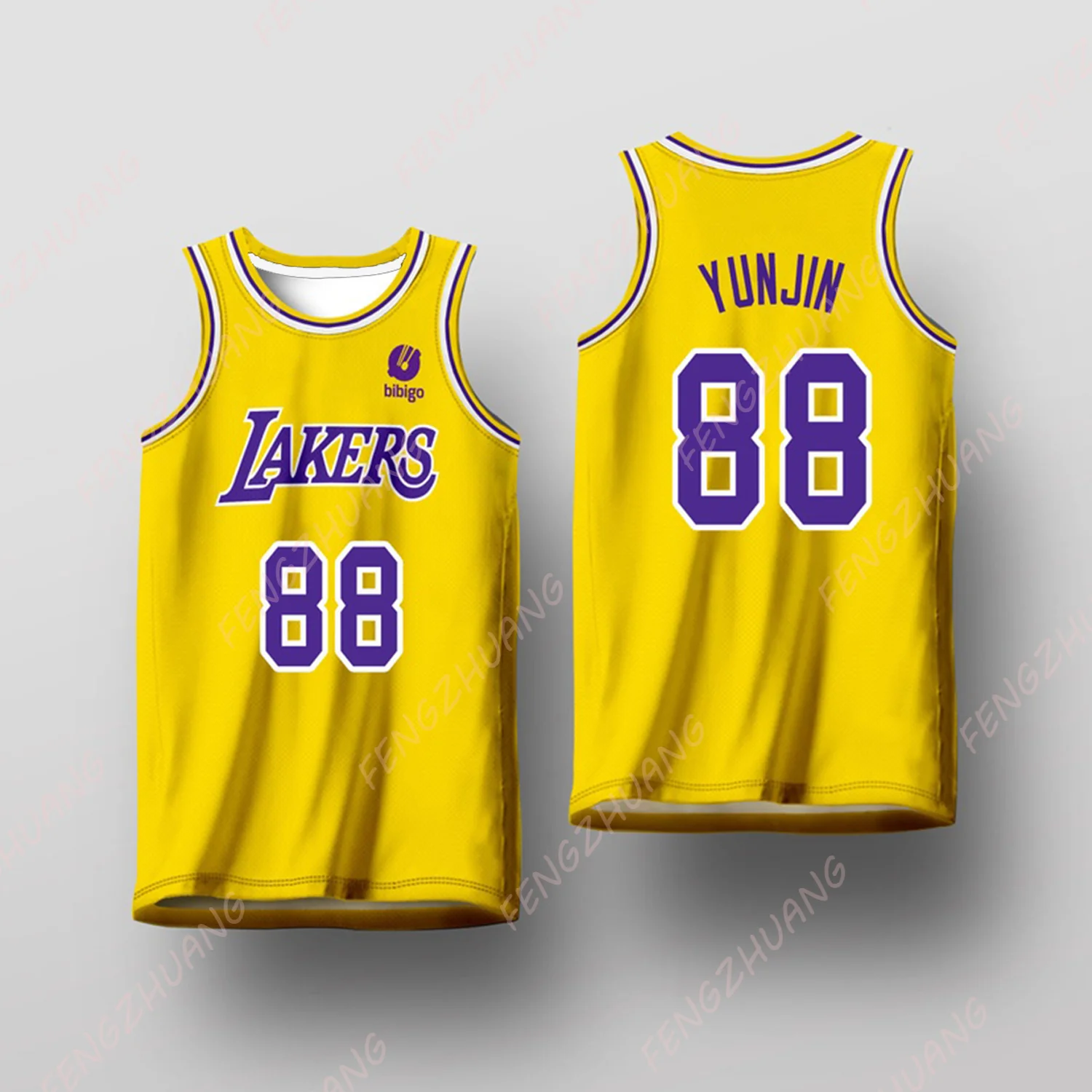 Outdoor sports lakers 88 YUNJIN basketball Training jersey Outdoors Exercise Vest Hot Sale Player Jersey Teenager&Kid jersey