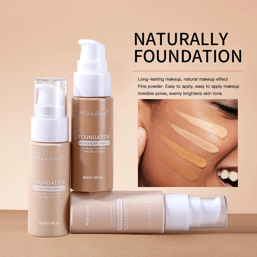 Liquid Foundation Matte High Coverage Waterproof Oil Control Moisturizing Long Lasting Concealer Professional Face Makeup