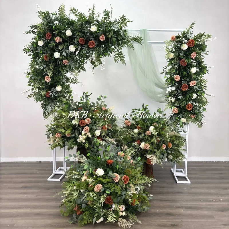 High Quality Artificial Flower Background Waterproof Greenery Wall Decor for Wedding Thanksgiving Easter Party Home