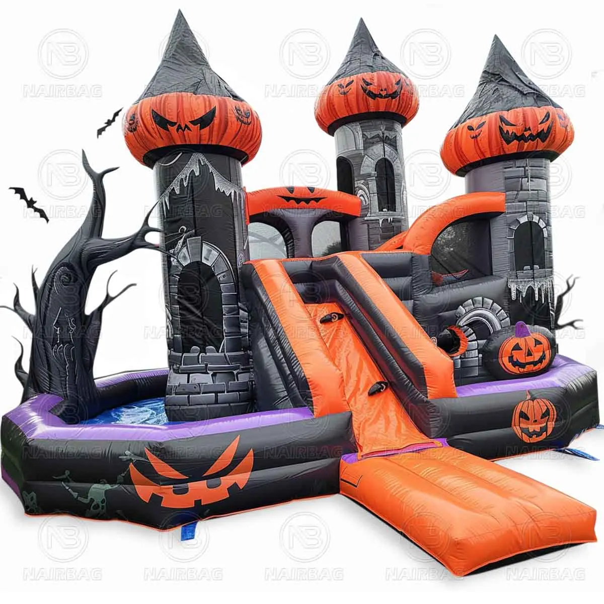 

Scary Pumpkin Jumping Castle Combo Commercial Rent Inflatable Bouncer bounce House Bouncy For Halloween