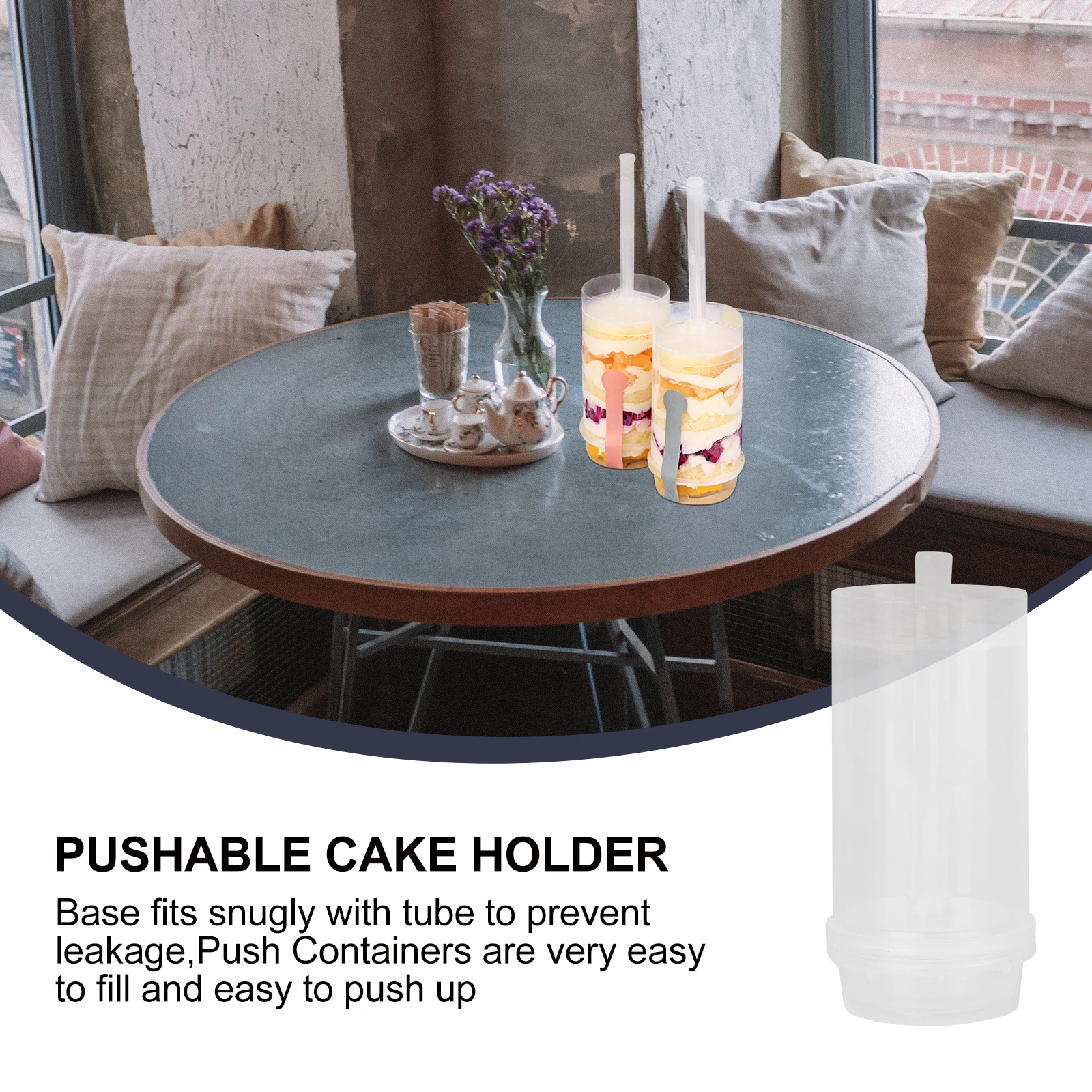 

40pcs Cake Cylinder Cake Mold Molds Push Holder Tube Containers Bakery Candy Making Food Safe Plastic Reusable