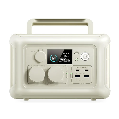 Allpowers-ポータブル発電所、LiFePo4太陽光発電機、UPSバッテリー、屋外RV用バックアップMppt、600w、299wh、r600