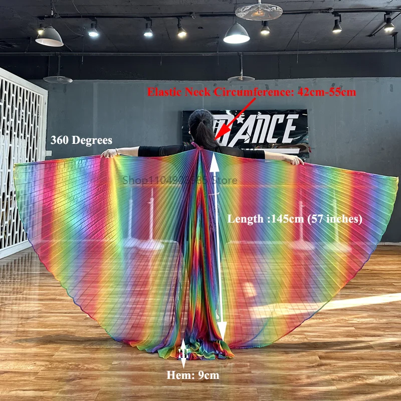 Bauchtanz Flügel Kostüme Cape Mit Teleskop Stick Bunte Fee Winkel Flügel Schmetterling Karneval Party Bühne Schal Requisiten