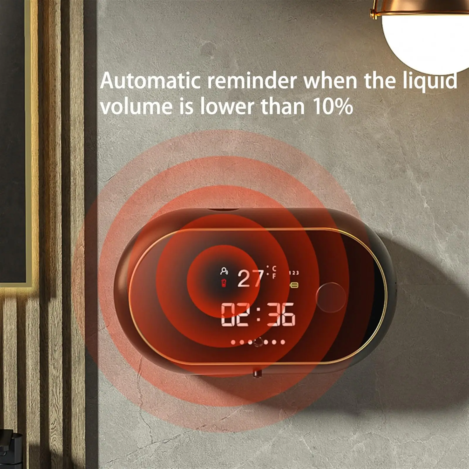 

Автоматический дозатор для мыла-пены с индукционным управлением, настенный, электрический, с зарядкой через USB и LED-дисплеем, для жидкого мыла