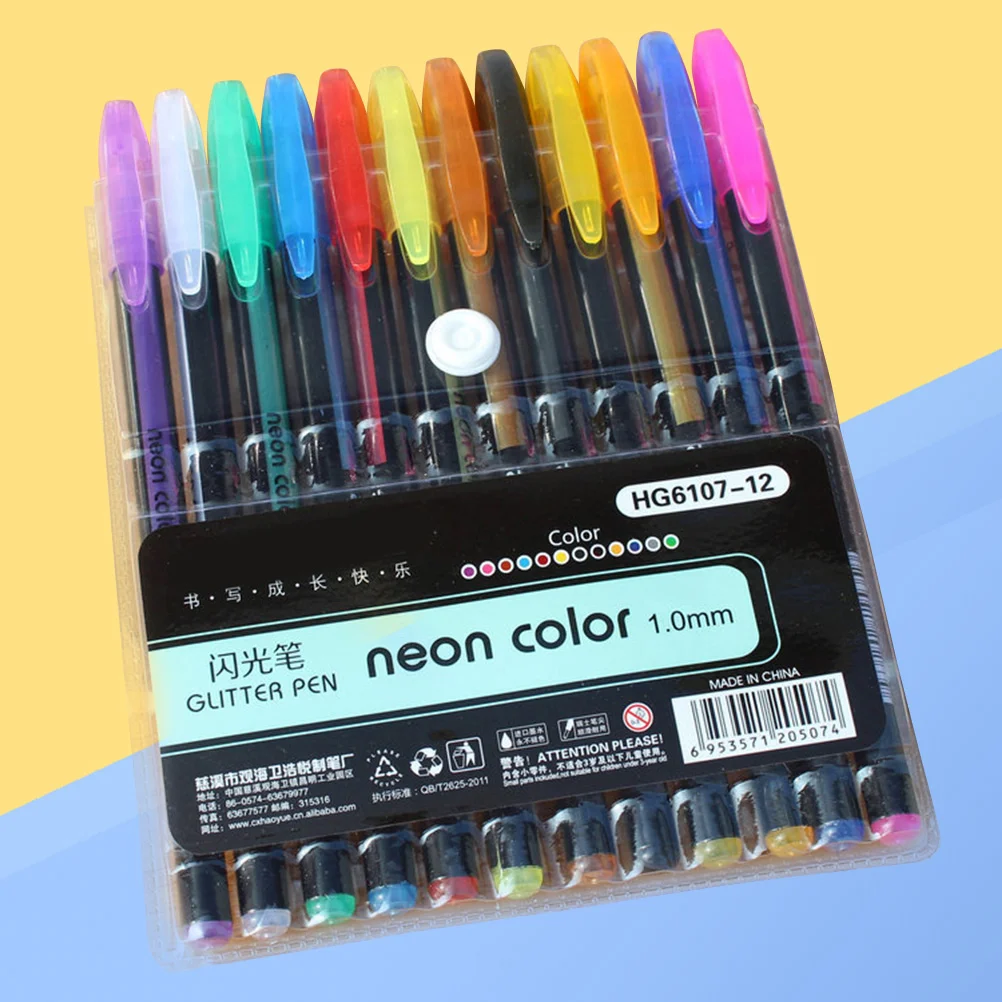 

Gel Pens 1.0Mm Flashing Neutral Pen Set Smooth Writing Coloring For Adults Craft Doodling Scrapbooking Journals Neon