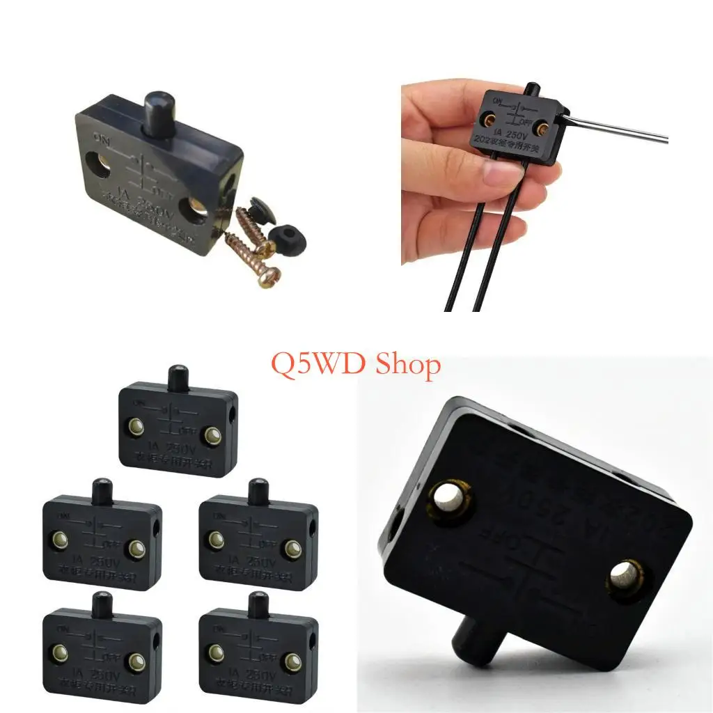 Q5WD Closet Safety Firstly Wardrobe Door Open Detection Switches Wardrobe Push Switches Wardrobe Door Contact for Security