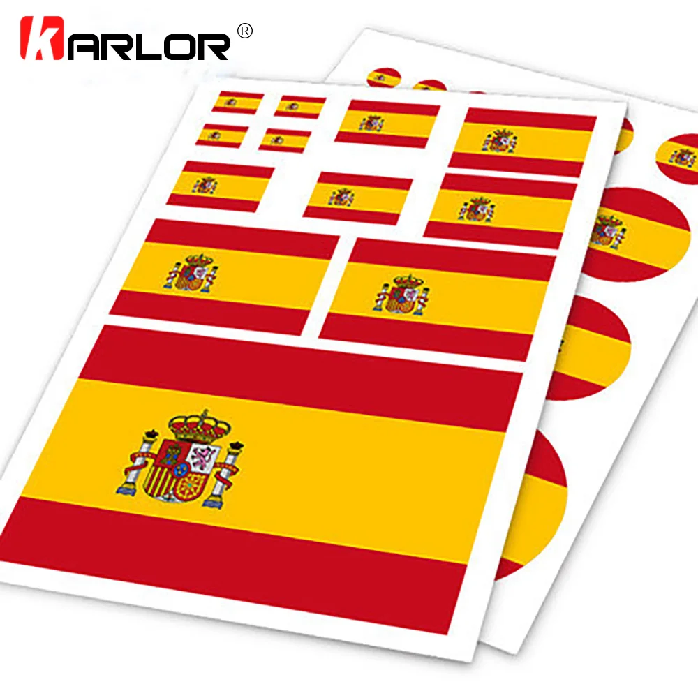 Spanish Flag Espanol Spain ESP Ho Car Auto Motorcycle Decal Set Sticker Scratch Off Cover Ipad Notebook Laptop Handy Car Styling