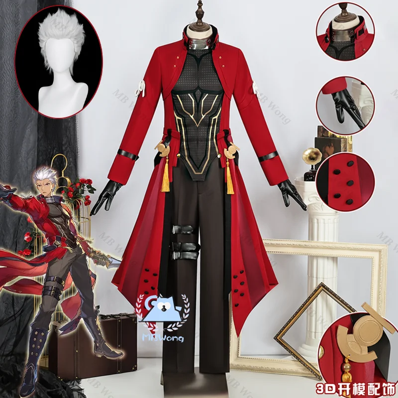 

Игра FGO X Honkai Star Rail Archer Косплей Костюм Stay Night Emiya Косплей Наряд Парик Обувь Для Хэллоуина Вечеринки Взрослые Женщины Мужчины
