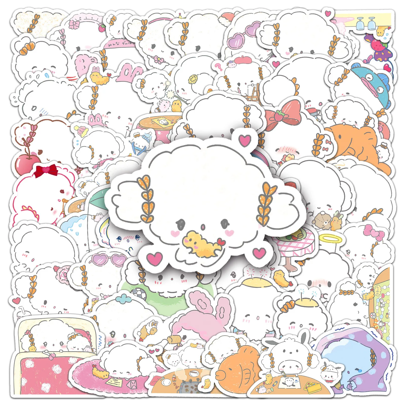 51pcs Sanrio Cogimyun Cartoon Graffiti Sticker Kawaii Luggage Notebook Water Bottle Cartoon DIY Decorative Stickers For Kids Toy