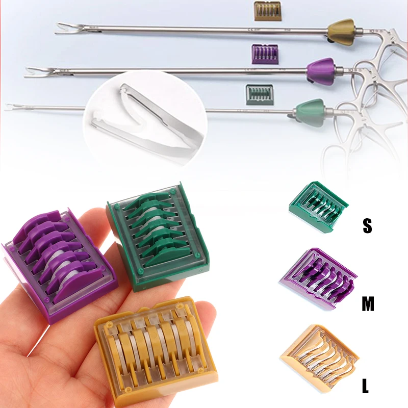 Medical Plastic Laparoscopic Polymer S/M/L Ligation Clip Hemolok Clips Endoscopy Surgery Surgical Vascular Clips Medical Tools