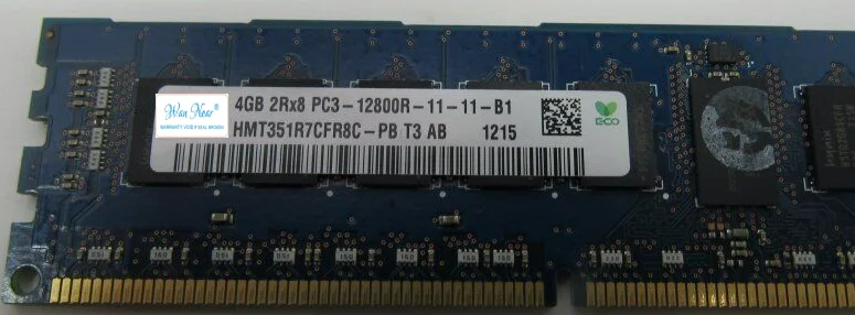 

Для 4G 2RX8 PC3-12800R 1600 HMT351R7CFR8C-PB