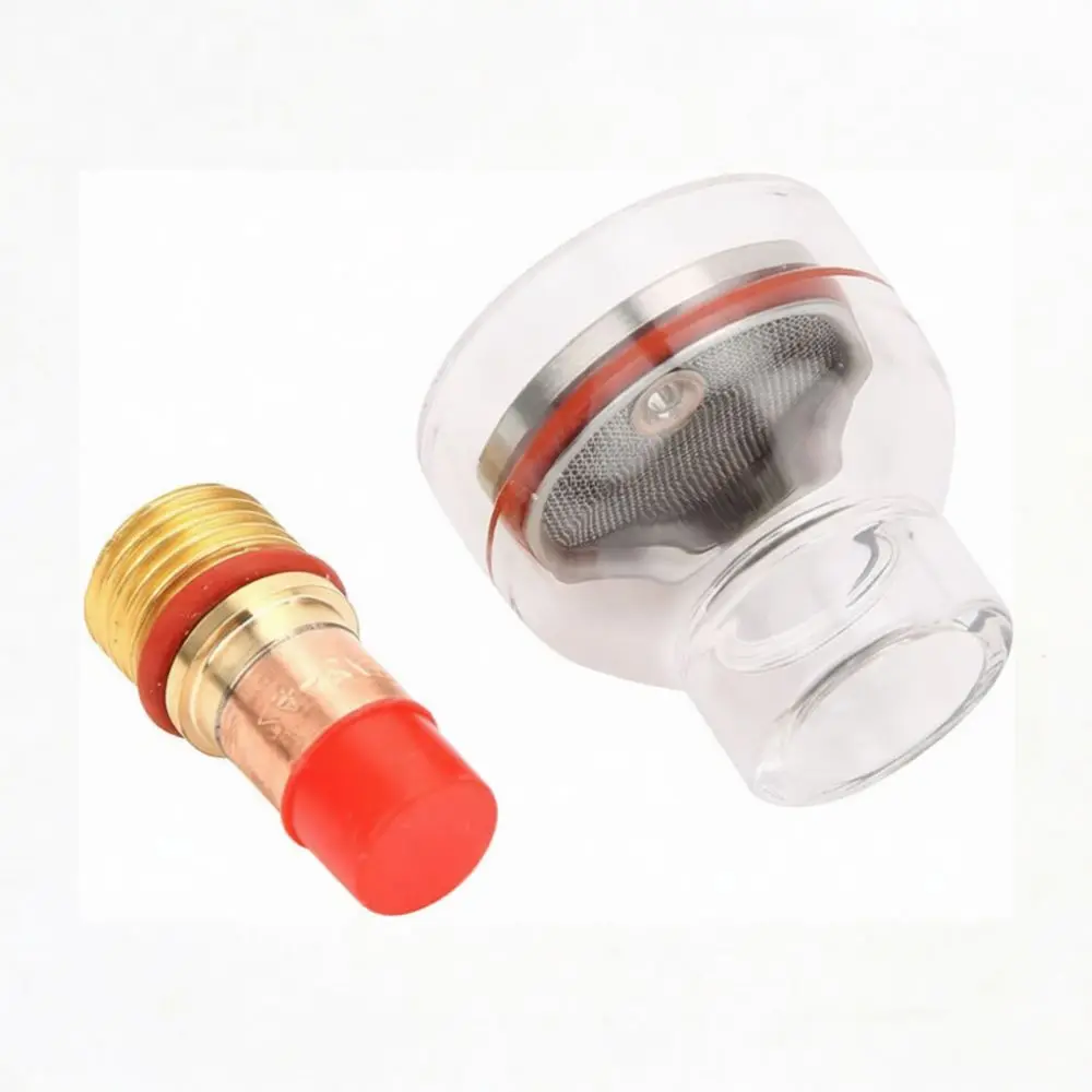 Clear Glass Cup Kit For WP17 WP18 WP26 Argon Arc Welding Torch Gas Lens Mesh Filter Industrial Stainless Steel Precision Tool