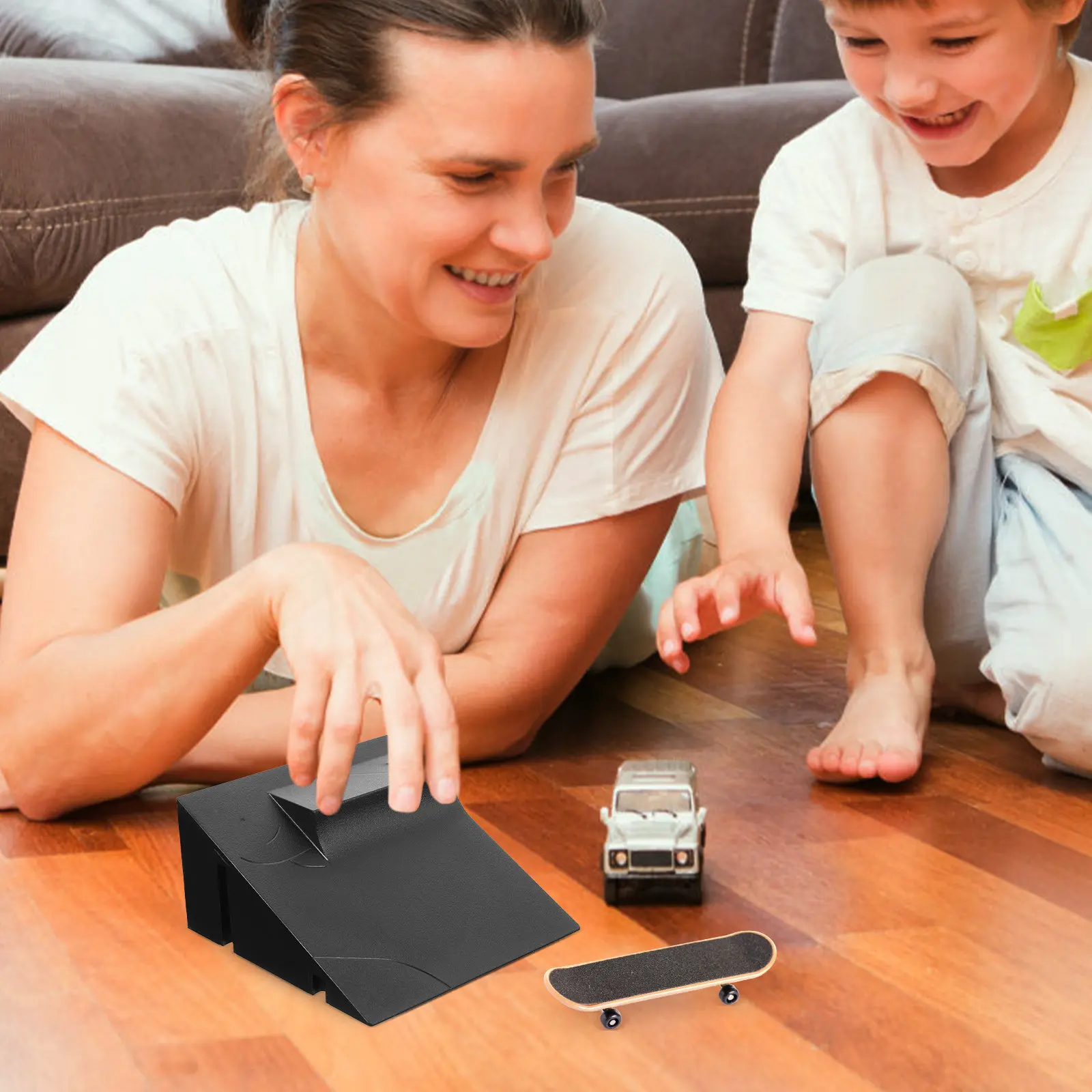 Fingerboard Skate Park Ramp Kit Durable Plastic Fingerboard Sport Supply Finger Skateboard Obstacle Prop Finger Sport Supply