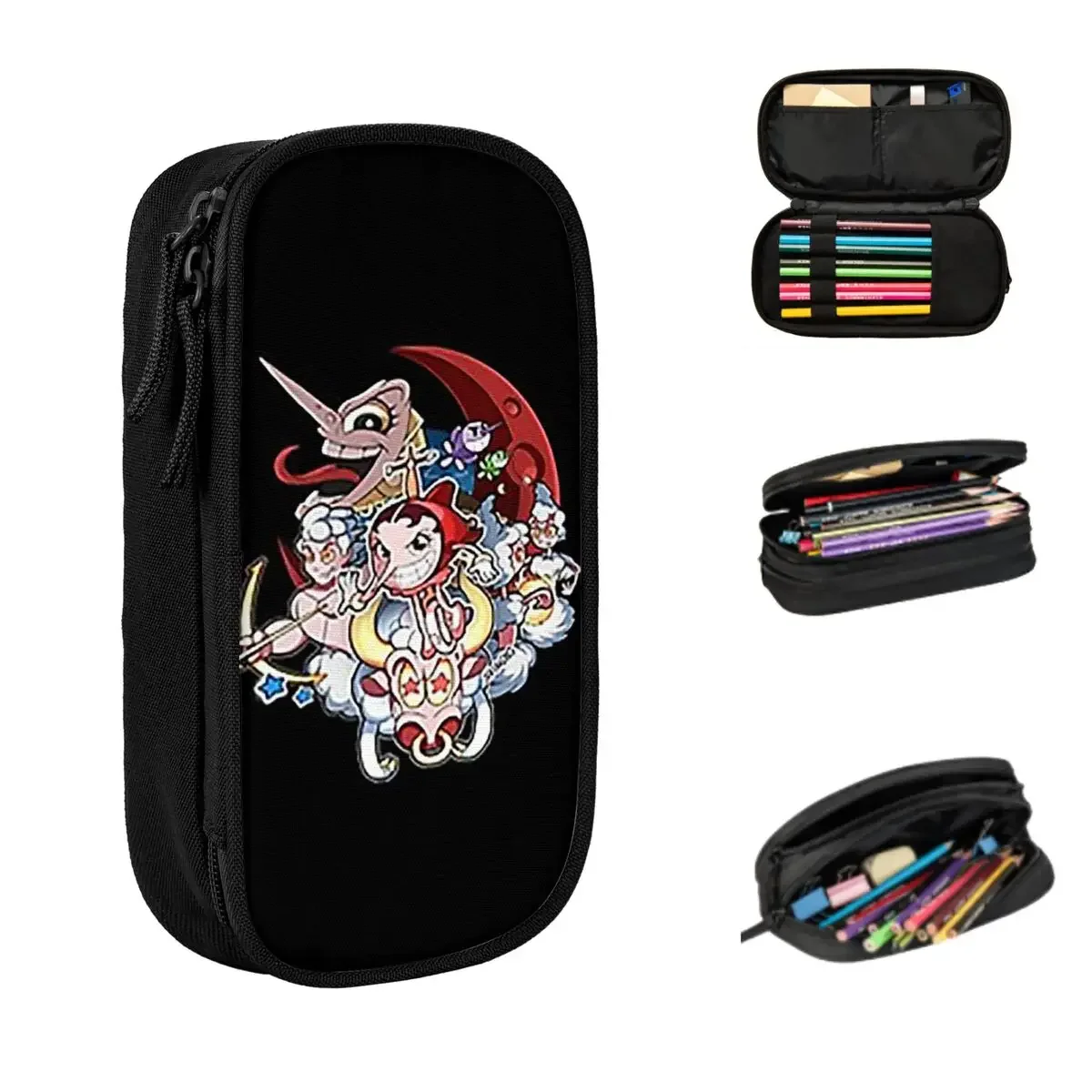 

Cuphead Hilda Berg Pencil Cases Big Capacity Pen Bags Pen Box Pencil Pouch For Boys Girls Students Stationery School Office