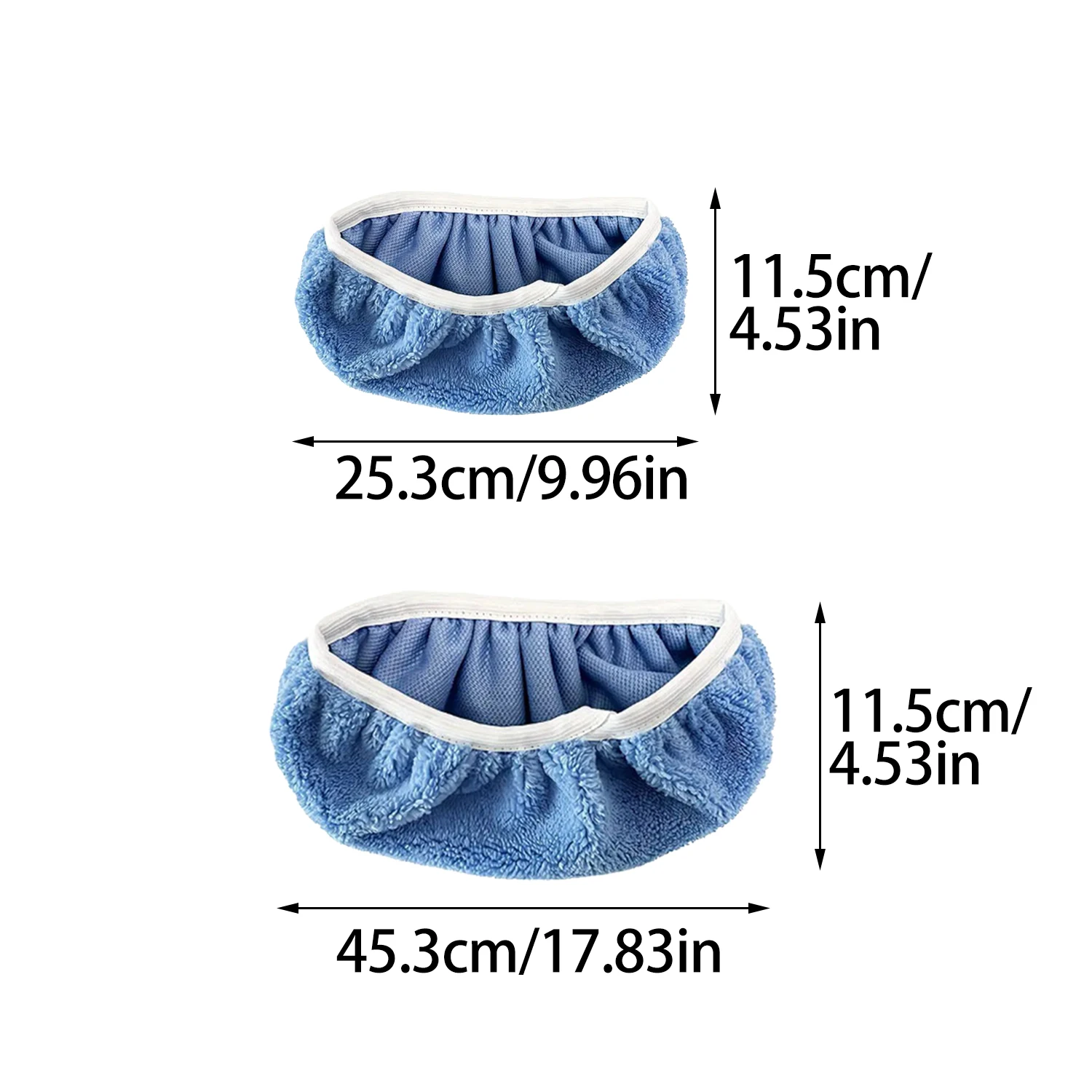 Fleece/Microfiber Thickened Elastic Band Flat Mop Cloth Coral Replacement Rotary Mop Cleaning Pad For Bathroom