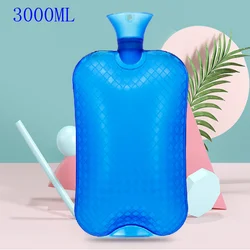 3L Big Water-filling PVC Hot Water Bottle Reusable Hot Water Bag for Pain Relief with Cover