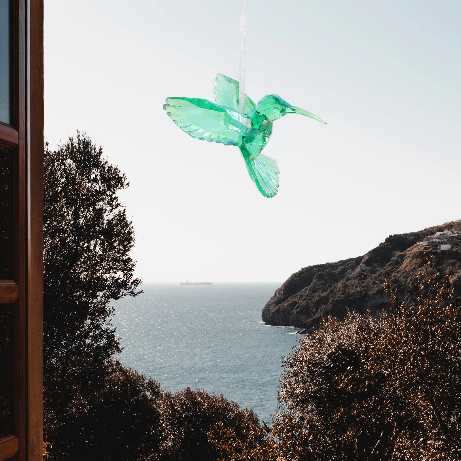 

3pcs Hummingbird Ornament Acrylic Iridescent Clear Pendant For Home Garden Party Ceiling Decor Hanging Bird Decoration Fine