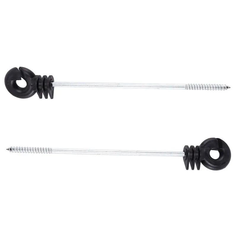 AT19-75 PCS Electric Fence Distance Insulators, Plastic Ring Insulators Long Distance Screw For Wooden Post