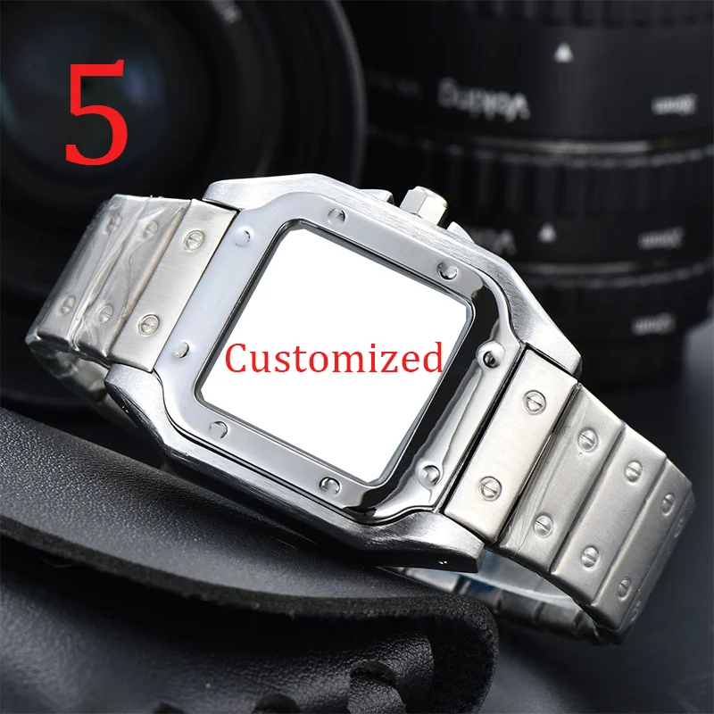 2025 Men's Watch Light Luxury Simple Retro Style Roman Leisure Automatic Mechanical Watch Women's Square Watch Can Be Customized