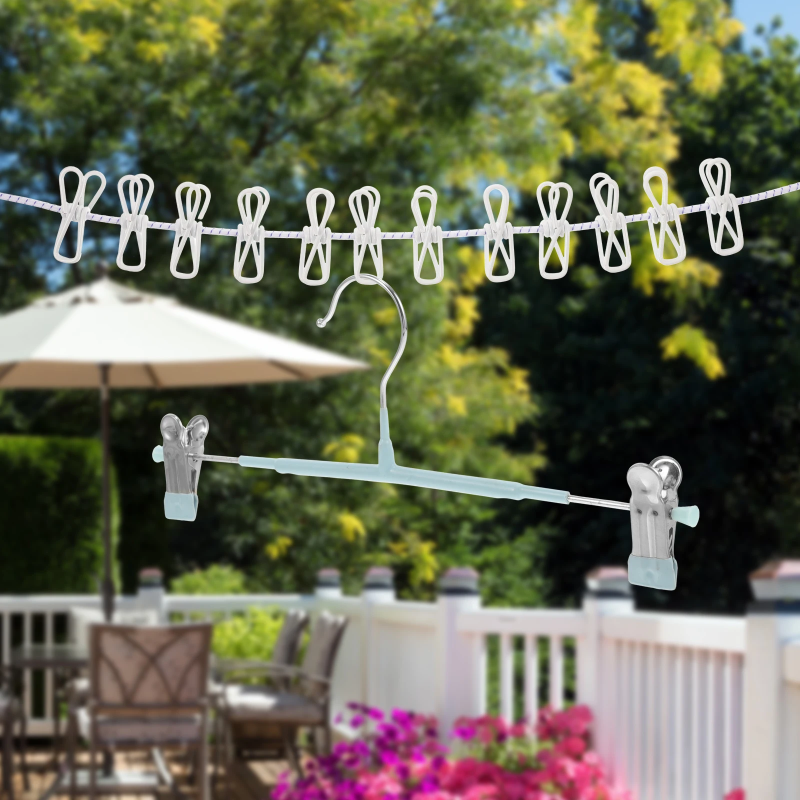 

Multifunctional Clothesline Tent Fixing Drying Elastic Rope Clips Hooks Lightweight Portable Outdoor Camping Essential