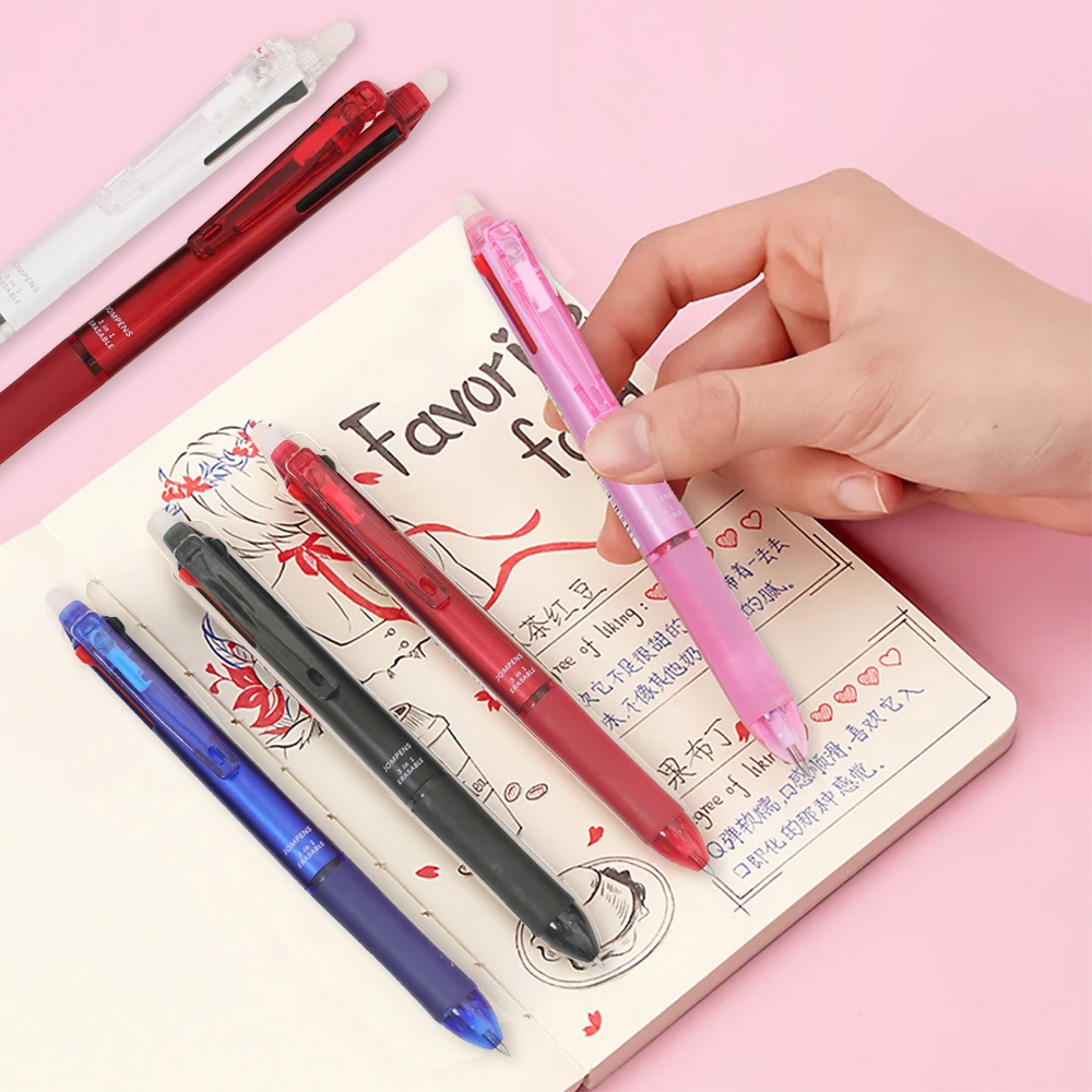 Mehrfarbiger lösch barer Stift Set 3 in 1 blau schwarz rot Tinte 0,5mm Gel stift japanisches Briefpapier Büro Schule Schreib werkzeuge