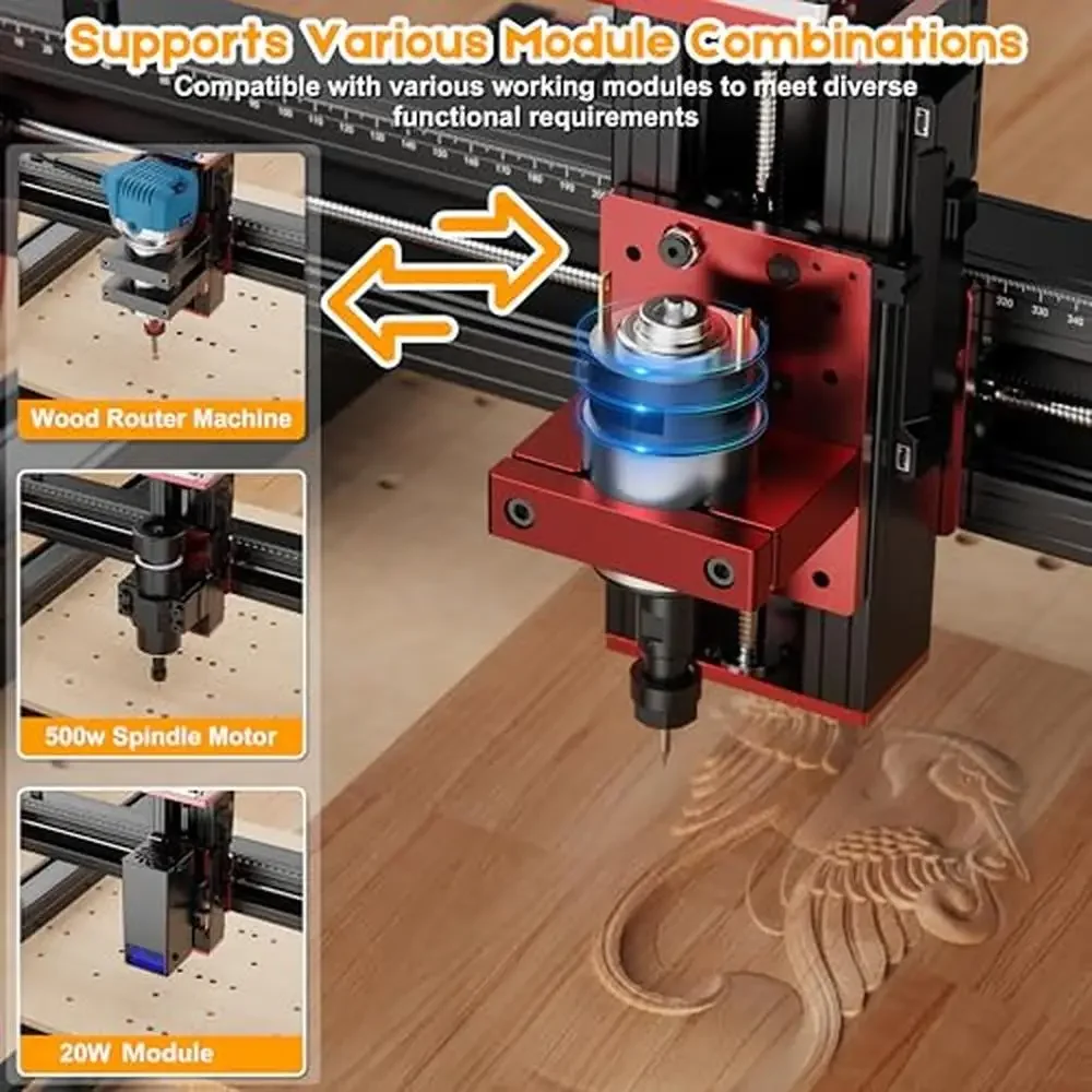 Máquina enrutadora CNC para carpintería, Control GRBL, grabado de 3 ejes, madera, acrílico, MDF, TTC450 PRO, Kit de actualización Compatible con rotativo de 4to eje