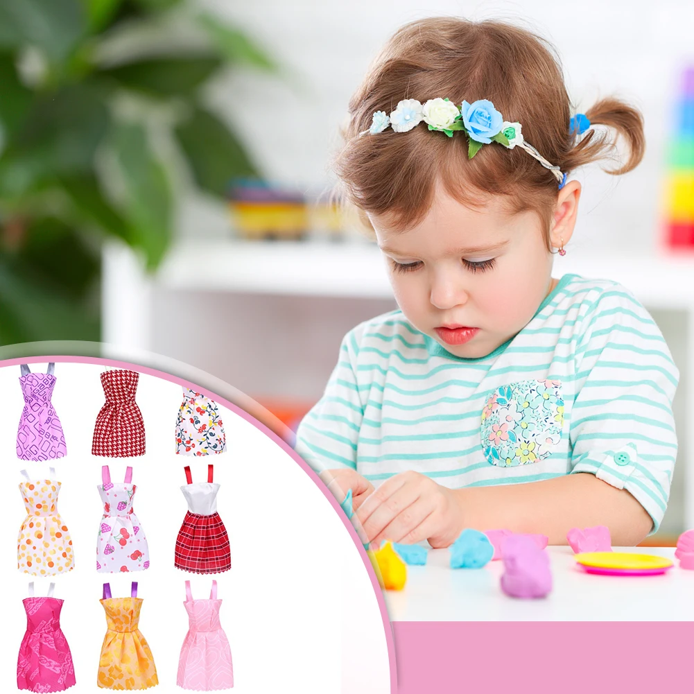 Doll Toy Acessórios para crianças, Mix Doll Toy, Mini Espelho, Salto alto, DIY Dollhouse, Growth Puzzle, Dress Up Game, 88pcs