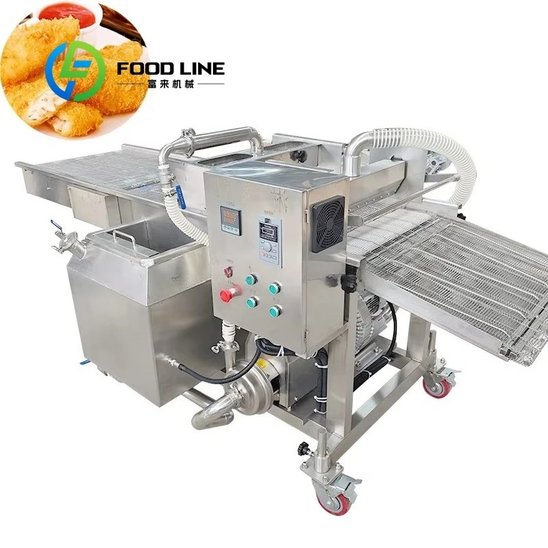 Customized Automatic Batter Coating Machine for Onion Rings Chicken Nuggets Shrimp Tempura Industrial Food Processing