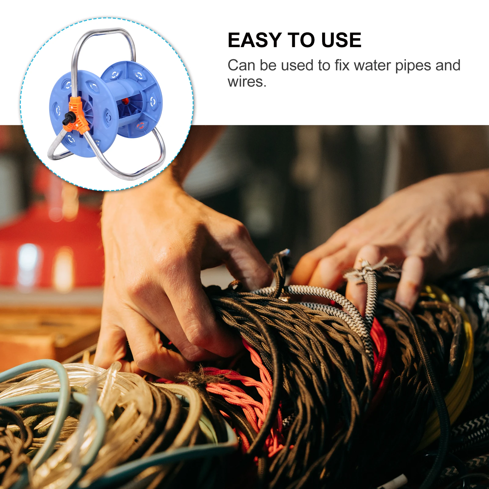 

Portable 20M Hose Storage Roll Garden Hose Reel Wire Organizer Strong Durable Rotating Water Reel Garden Water Holder