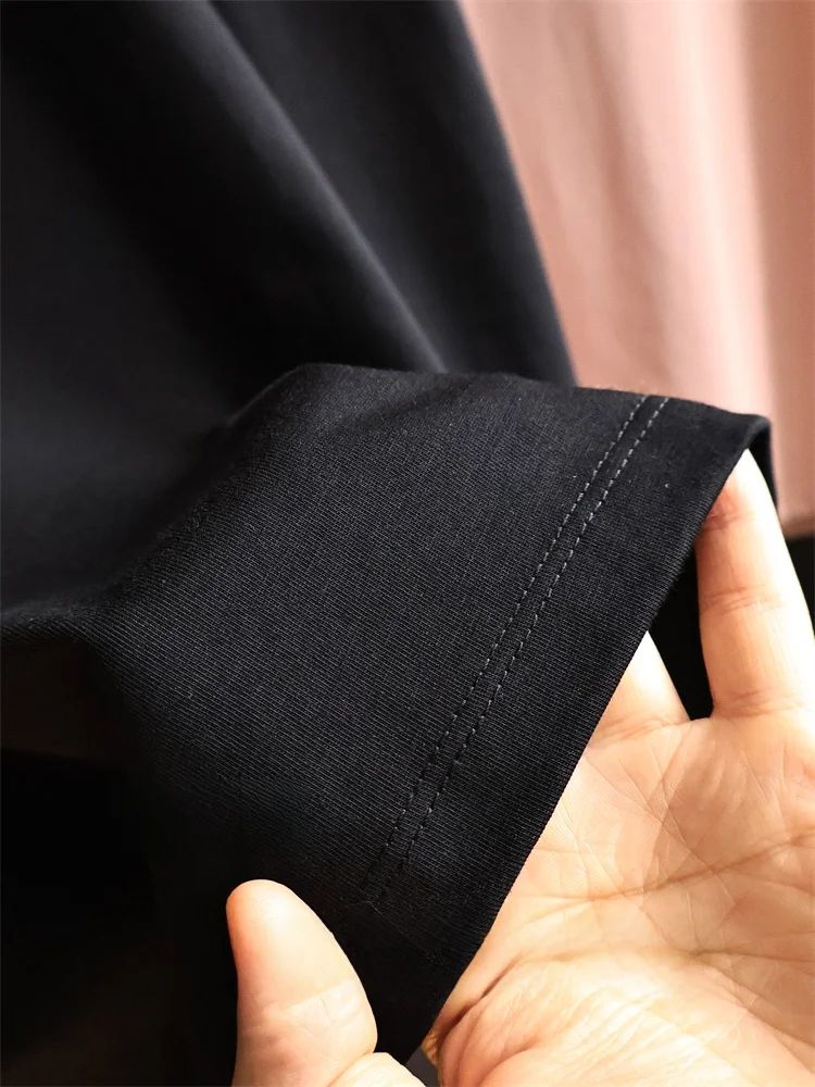 Cooles, weiches, rundes Ne ort Sve-T-Shirt aus Baumwolle für Herren, faionable, vielseitiges Sommer-T-Shirt, moderne Passform, Alltagskleidung